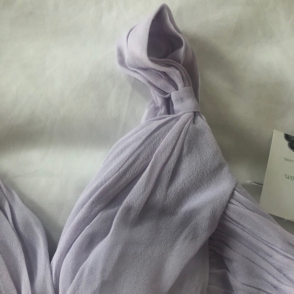 Donna Morgan Light Purple Silky Lined Dress - Picture 5 of 12